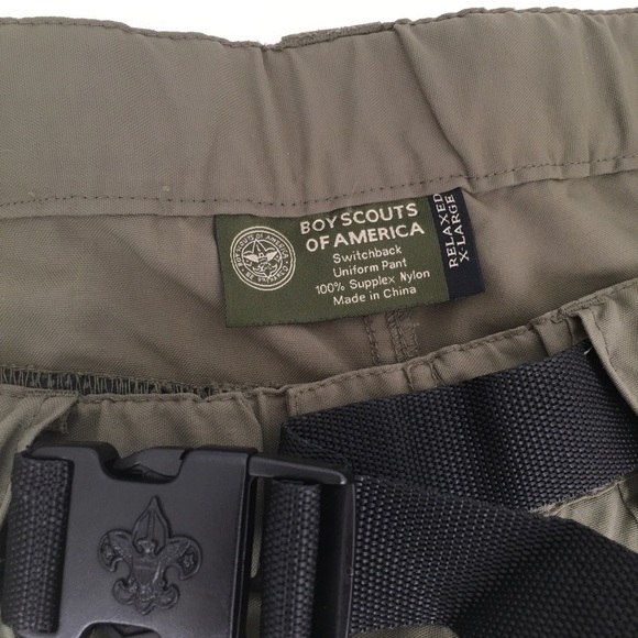 Boy Scouts Cargo Uniform Pants Shorts Convertible Green Hiking Zip Off Outdoor - Picture 12 of 14